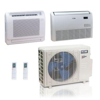 27,000 BTU ACiQ Extreme 23 SEER2 Dual Zone Floor Mount Mini Split Heat Pump System - R454B | 230V - 12 + 24