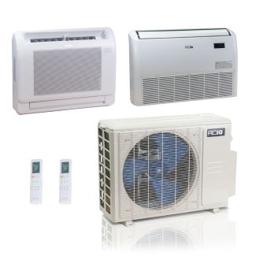 36,000 BTU ACiQ Standard 24 SEER2 Dual Zone Floor Mount Mini Split Heat Pump System - R454B | 230V - 12 + 24