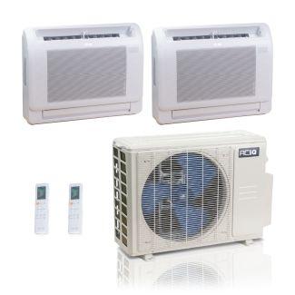 36,000 BTU ACiQ Standard 24 SEER2 Dual Zone Floor Mount Mini Split Heat Pump System - R454B | 230V - 12 + 12