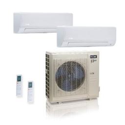 36,000 BTU ACIQ Extreme 23 SEER2 Dual Zone Wall Mount Mini Split Heat Pump System - R454B | 230V - 18 + 24
