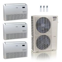 55,000 BTU ACiQ Extreme 22.2 SEER2 3 Zone Floor Mount Mini Split Heat Pump System - R454B | 230V - 18 + 18 + 18