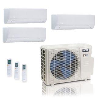 27,000 BTU ACIQ Extreme 23 SEER2 3 Zone Wall Mount Mini Split Heat Pump System - R454B | 230V - 6 + 12 + 18