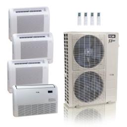 55,000 BTU ACiQ Extreme 22.2 SEER2 4 Zone Floor Mount Mini Split Heat Pump System - R454B | 230V - 12 + 12 + 12 + 24