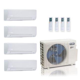 27,000 BTU ACIQ Extreme 23 SEER2 4 Zone Wall Mount Mini Split Heat Pump System - R454B | 230V - 6 + 6 + 6 + 18