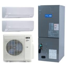 36,000 BTU ACiQ Extreme Series 21.2 SEER2 Tri Central Zoned Mini Split Heat Pump System - R454B - 9 + 9 + 18