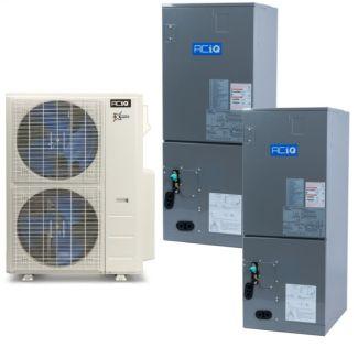 48,000 BTU ACiQ Extreme Series 20.4 SEER2 Dual Central Zoned Mini Split Heat Pump System - R454B - 24 + 24