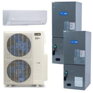 48,000 BTU ACiQ Extreme Series 21.7 SEER2 Tri Central Zoned Mini Split Heat Pump System - R454B - 12 + 18 + 18
