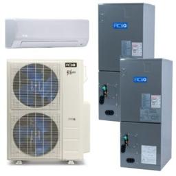 48,000 BTU ACiQ Extreme Series 21.7 SEER2 Tri Central Zoned Mini Split Heat Pump System - R454B - 12 + 18 + 18