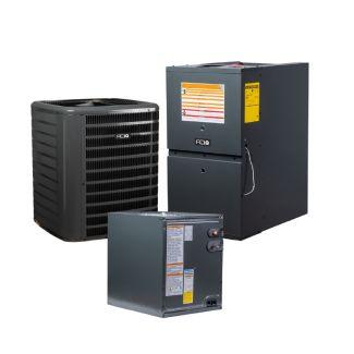 3 Ton 13.4 SEER2 80% AFUE 100,000 BTU Low NOx Gas Furnace and R32 Air Conditioner System - Downflow