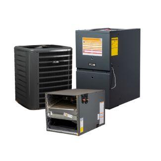 3 Ton 14.5 SEER2 80% AFUE 100,000 BTU Low NOx Gas Furnace and R32 Air Conditioner System - Horizontal