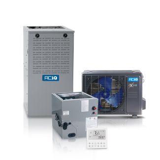 Hybrid 2 Ton 16 SEER2 80% AFUE 70,000 BTU ACIQ Furnace and High Efficiency Heat Pump System | Extreme Series - R454B - Multi-Positional