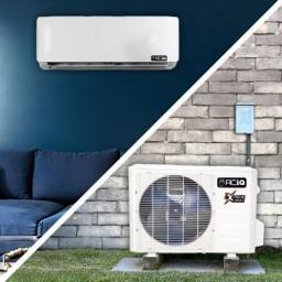 9,000 BTU ACiQ Extreme 24 SEER2 Single Zone Slim Ceiling Cassette Mini Split System - R454B | 230V