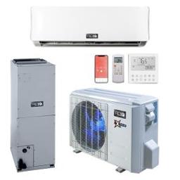 27,000 BTU 22 SEER ACiQ Extreme Series Mini Split System w/ 18k Central Ducted Air Handlers and 9k Wall Mount - R410A