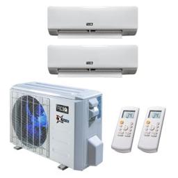 27,000 BTU 22 SEER ACiQ Extreme Series Mini Split System w/ 18k Central Ducted Air Handlers and 9k Wall Mount - R410A
