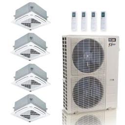 55,000 BTU ACiQ Extreme 20 SEER2 4 Zone Concealed Duct Mini Split Heat Pump System - R454B | 230V - 12 + 12 + 18 + 24