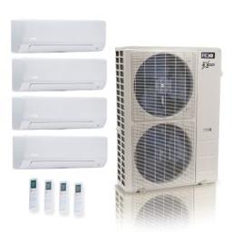 55,000 BTU ACiQ Extreme 20 SEER2 4 Zone Concealed Duct Mini Split Heat Pump System - R454B | 230V - 12 + 12 + 18 + 24