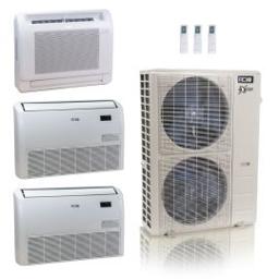 55,000 BTU ACiQ Extreme 20 SEER2 4 Zone Concealed Duct Mini Split Heat Pump System - R454B | 230V - 12 + 12 + 18 + 24