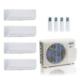 27,000 BTU ACiQ Extreme 23 SEER2 3 Zone Slim Ceiling Cassette Mini Split Heat Pump System - R454B | 230V - 6 + 6 + 18