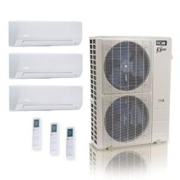 48,000 BTU ACiQ Extreme 23 SEER2 4 Zone Ceiling Cassette Mini Split Heat Pump System - R454B | 230V - 9 + 12 + 18 + 24