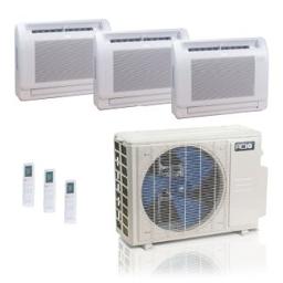 36,000 BTU ACiQ Standard 24 SEER2 4 Zone Ceiling Cassette Mini Split Heat Pump System - R454B | 230V - 12 + 12 + 12 + 12