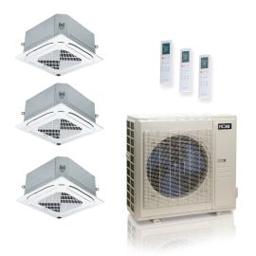 48,000 BTU ACiQ Standard 20.4 SEER2 4 Zone Concealed Duct Mini Split Heat Pump System - R454B | 230V - 12 + 12 + 12 + 24
