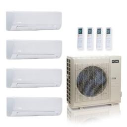 55,000 BTU ACiQ Standard 18 SEER2 4 Zone Concealed Duct Mini Split Heat Pump System - R454B | 230V - 12 + 12 + 12 + 24