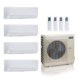 55,000 BTU ACiQ Standard 18 SEER2 4 Zone Concealed Duct Mini Split Heat Pump System - R454B | 230V - 12 + 12 + 12 + 24