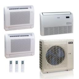 55,000 BTU ACiQ Standard 18 SEER2 4 Zone Concealed Duct Mini Split Heat Pump System - R454B | 230V - 12 + 12 + 12 + 24