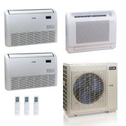55,000 BTU ACiQ Standard 18 SEER2 4 Zone Concealed Duct Mini Split Heat Pump System - R454B | 230V - 12 + 12 + 12 + 24