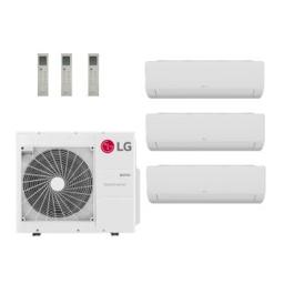 LG 30,000 BTU Multi F RED 20 SEER2 Tri Zone Wall Mount Mini Split Heat Pump System - R32 | 230V - 12 + 12 + 12
