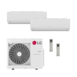 LG 36,000 BTU Multi F 21.5 SEER2 2 Zone Wall Mount Mini Split Heat Pump System – R32 | 230V - 24 + 24