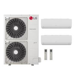 LG 54,000 BTU Multi F 20.6 SEER2 2 Zone Wall Mount Mini Split Heat Pump System – R32 | 230V -24 + 24