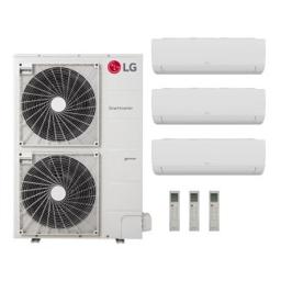 LG 54,000 BTU Multi F 20.6 SEER2 Tri Zone Wall Mount Mini Split Heat Pump System - R32 | 230V - 12 + 12 + 12