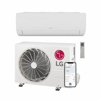 LG 9,000 BTU Mega 21 SEER2 Single Zone Wall Mount Mini Split Heat Pump System – R32 | 115V
